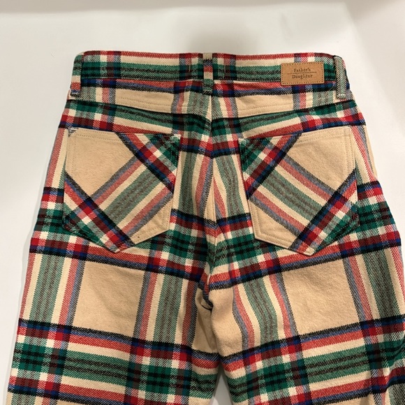 Father’s Daughter LA Raegan Denim Pants - plaid 28 - Picture 6 of 7
